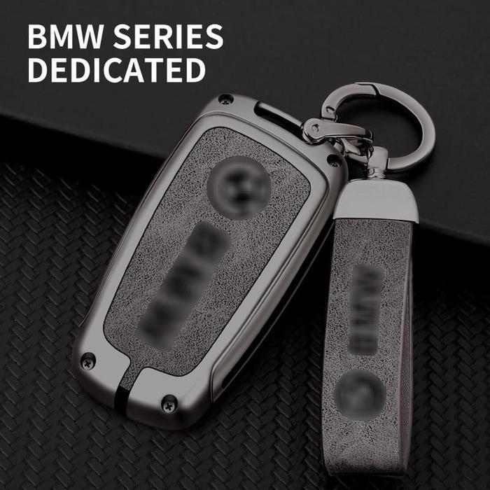 Metal Kulit Key Case Sarung Kunci BMW F10 F20 F30 F25 X1 X3 520 320 - Gun Metal Gray