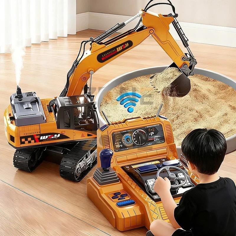 Mainan Simulasi Excavator RC Excavator Ukuran Besar RC Excavator Truck Alloy Mainan Truk Beko RC Pen
