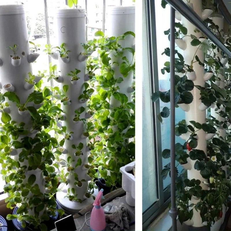 30pcs Plant Grow Y Hydroponic Colonization Cups Vertical Tower Vegetables Strawberry Growing System 
