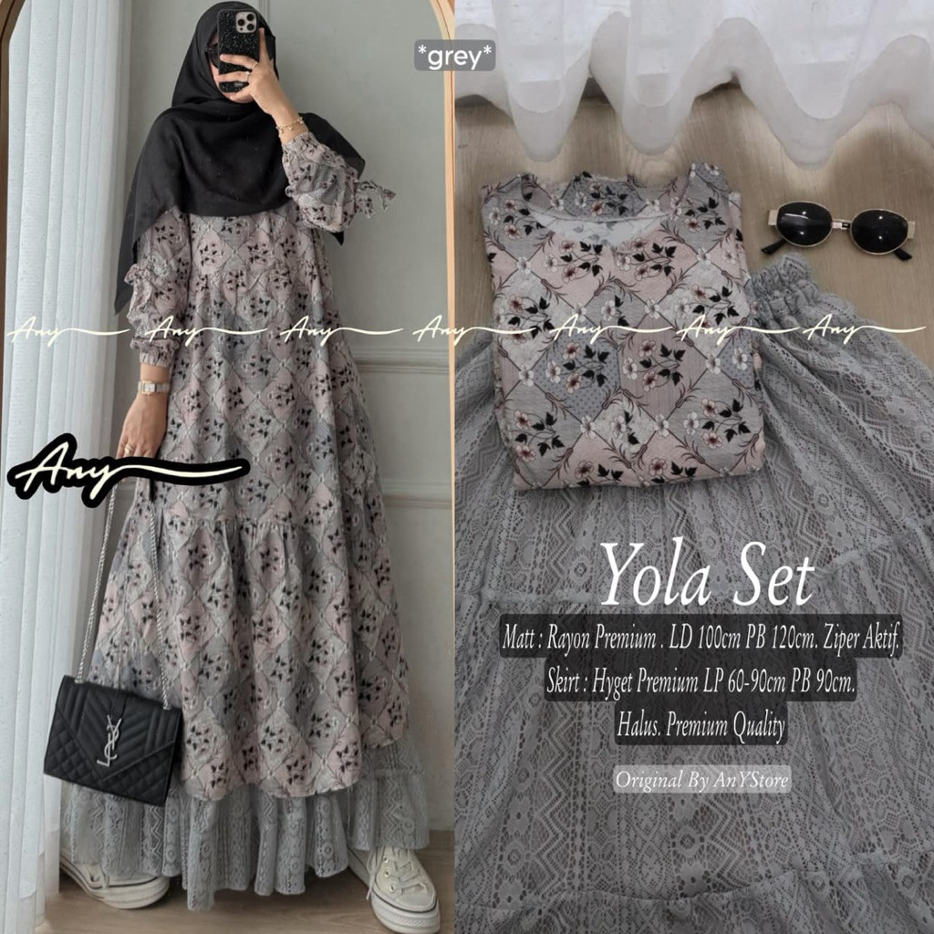 ada grup reseller tanyakan ke admdin alya store Yola Set Rok  AnY Realpict alya store