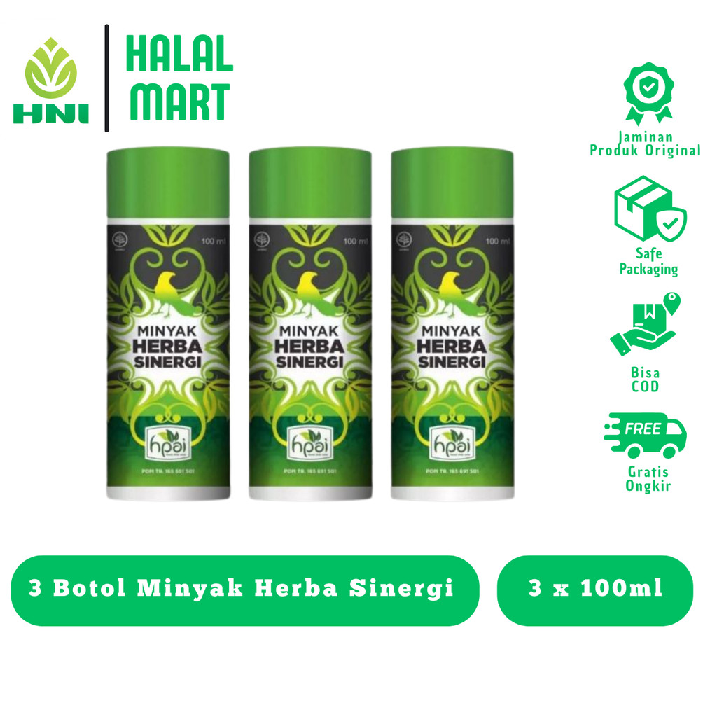 3 Pcs MHS HNI HPAI Original - Minyak But-But Asli Solusi Luka & Pijat Keluarga