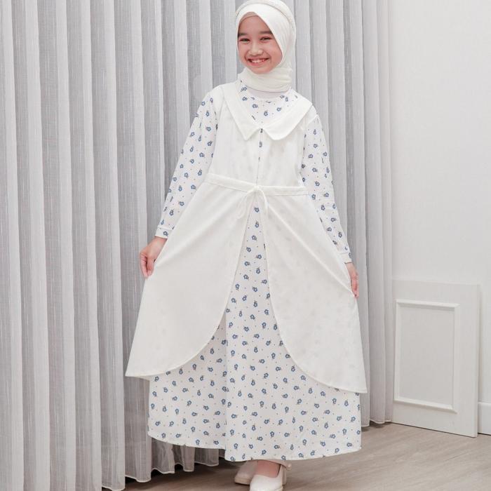 PROMO LEBARAN GAMIS + HIJAB ANAK CLARETTA  SMLXL UMUR 3-14 TAHUN BABY.CLOTH UNTUK UMUR 3-14TAHUN baj