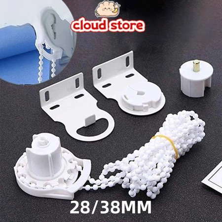 1 Set Rroller Blind Head Blind Roller Jendela Bead Chain +Bracket Roller Blind Roller Blind Chain Un