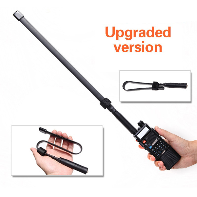 Antena Dual Band SMA-F Female 32.5cm Baofeng UV-5R UV-82 UV5R - Antena Radio HT Tahan Lama - UV-5R U