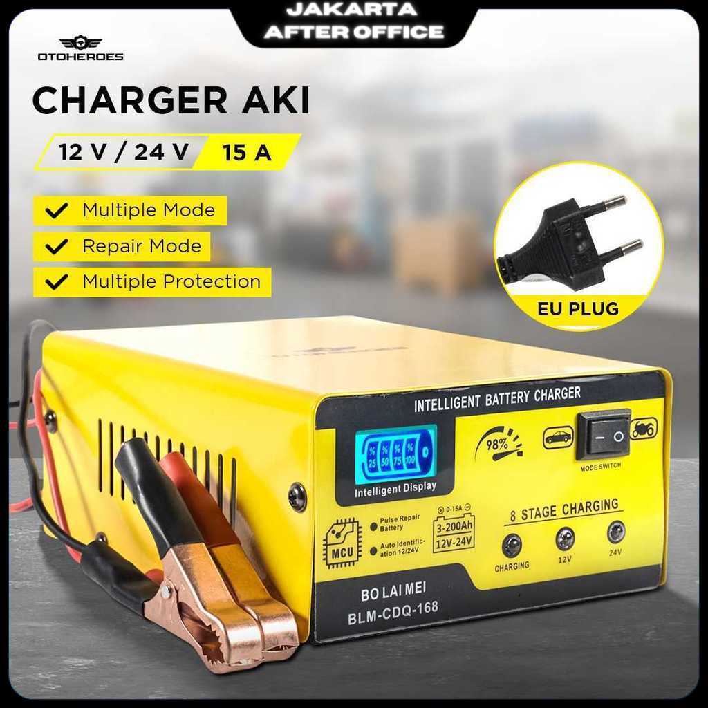OTOHEROES BO LAI MEI Charger Aki Mobil Battery Charger 12V/24V 15A - BLM-CDQ-168