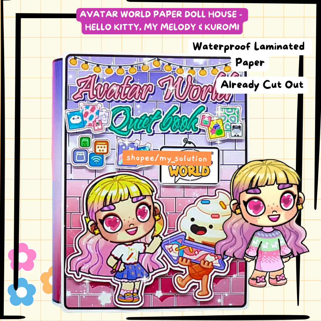 Paper Doll House Avatar World Book Paper doll Avatar World House Quite Book Buku Patung Kertas Avata