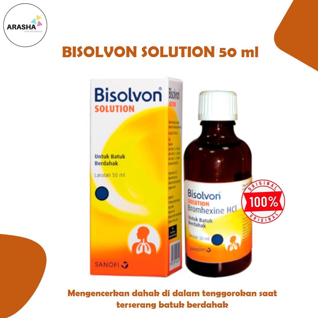 BISOLVON SOLUTION 50ML - Obat Batuk Berdahak Cairan untuk Nebulizer isi 50ml