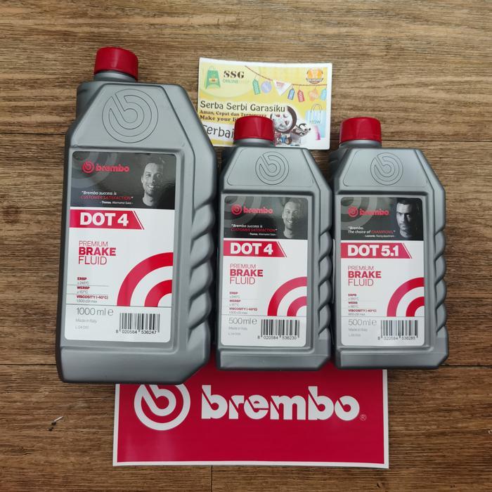 Brake Fluid Minyak rem Mobil Motor Dot 4 Dot4 Dot 5.1 500ML BREMBO Original - Dot 4 500ML