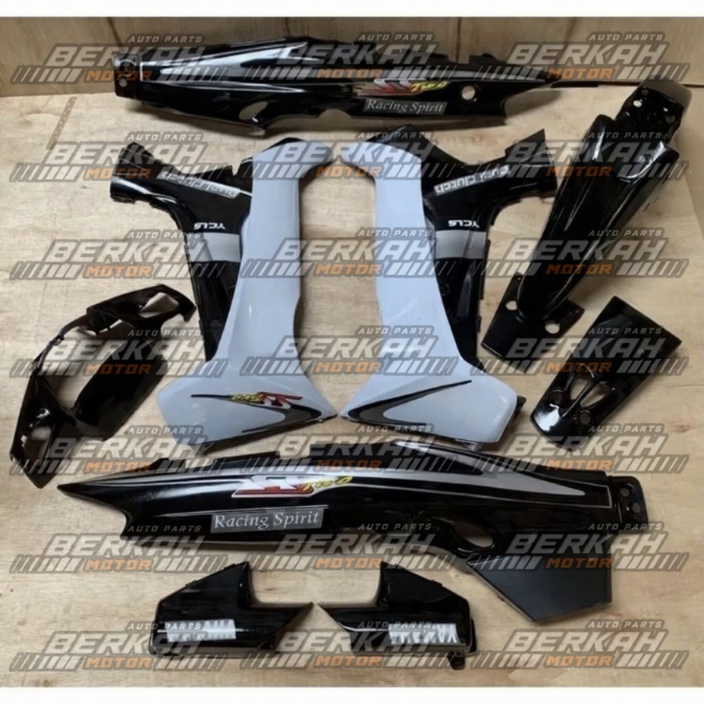 Fullset Body Halus Fizr SS Two Hitam Putih Body Set Yamaha F1zr SS Two Hitam Putih