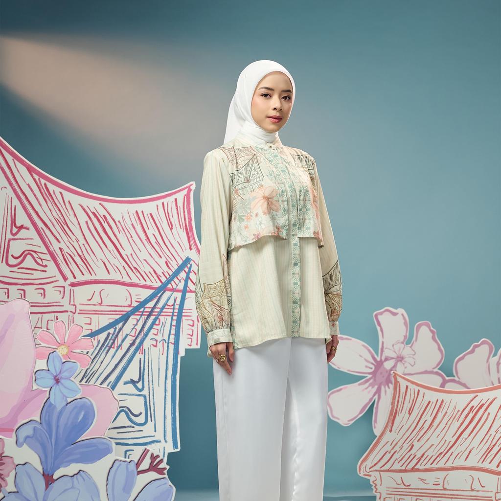 [Raya Collection] ZM Zaskia Mecca - Banoya Blouse Wanita - Jejak Teduh Series Huta - Koleksi Ramadha