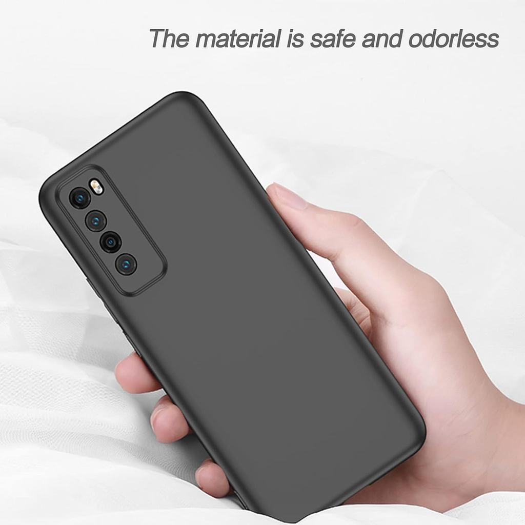 RAJA CASE FOR HUAWEI NOVA 7 /  NOVA 7I / NOVA 7 SE SOFTCASE SOLID BLACK MATTE PREMIUM SILICONE SOFT 