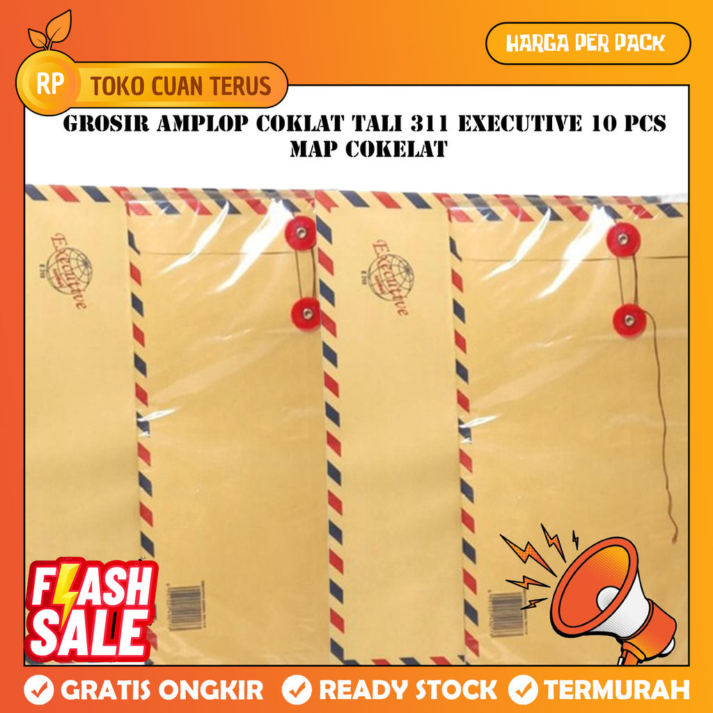 Map Coklat Tali 311 Executive Pack 10 Pcs Folio F4 Amplop Dokumen Lamaran Kerja Packing Uang Paper C
