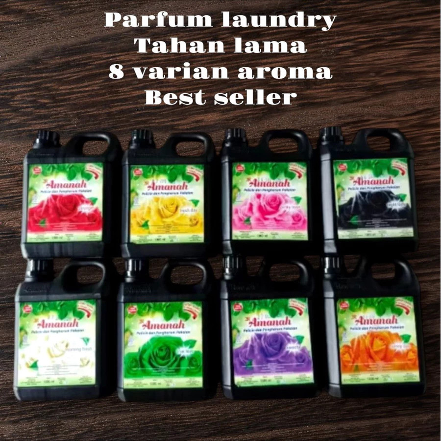 AMANAH Parfum Laundry 1000ML / PEWANGI SETRIKA / PENGARUM SETRIKA / Pewangi Pakaian/Wangi Tahan Lama