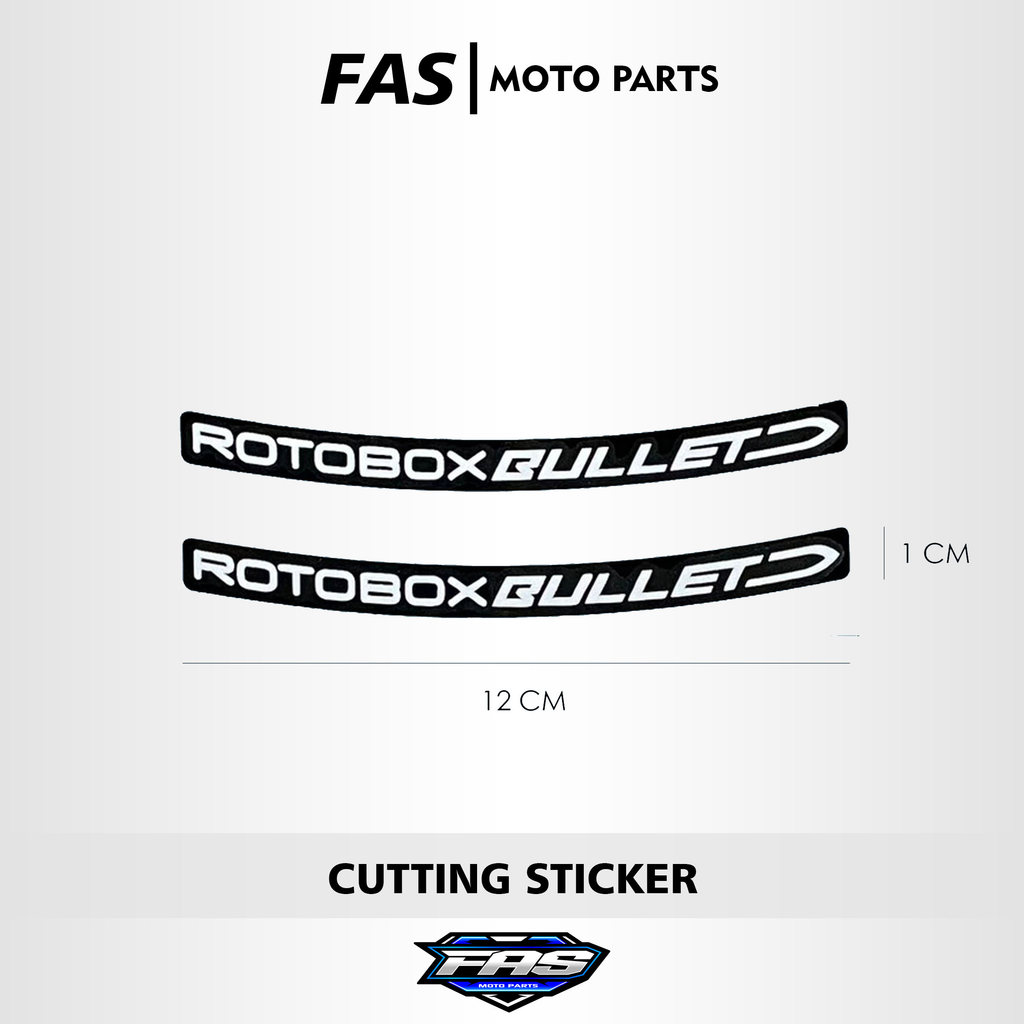 Stiker Velg Rotobox Bullet Cutting - Oracal Waterproof
