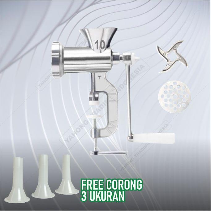 Alat Giling Penggiling Daging Bumbu Dapur Biji Kacang Ikan Manual Serbaguna - ukuran 10