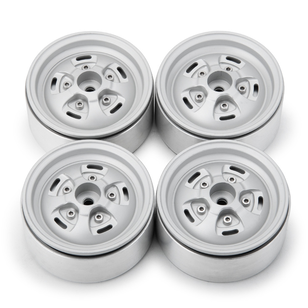 YEAHRUN Metal 1.9 in Beadlock Wheel Rims Hubs for 1/10 RC Crawler Car  Axial SCX10  D90 TRX4 TAMIYA 