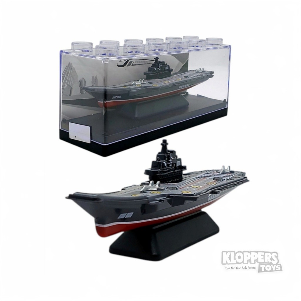 Diecast Kapal Aircraft Carrier (3) - Mainan Kendaraan Kapal Perang - Kemasan Acrilic