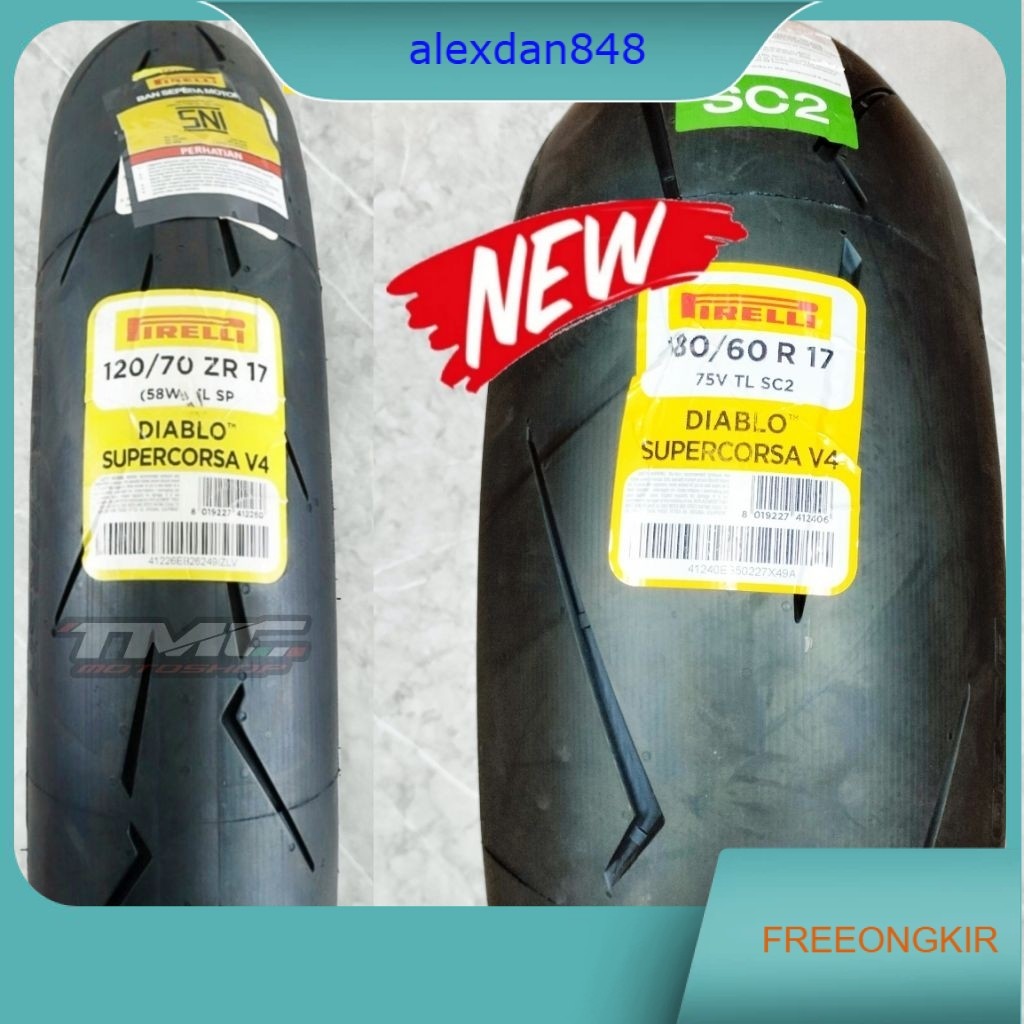 Paket Ban Pirelli Diablo SuperCorsa 120/70-17 180/60-17 ZX25 ZX25R Zx6R Z900 R6 R1 CBR600