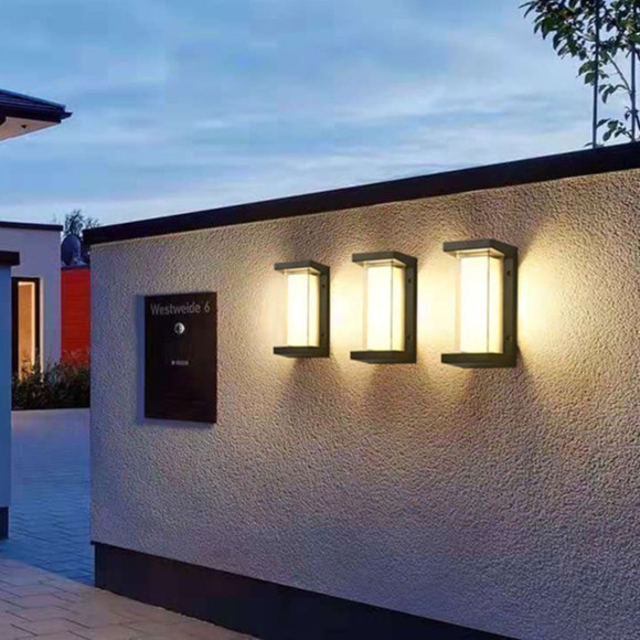 -  Lampu Hias Dinding Minimalis  Tembok Pilar Pagar Teras LED Outdoor Warm