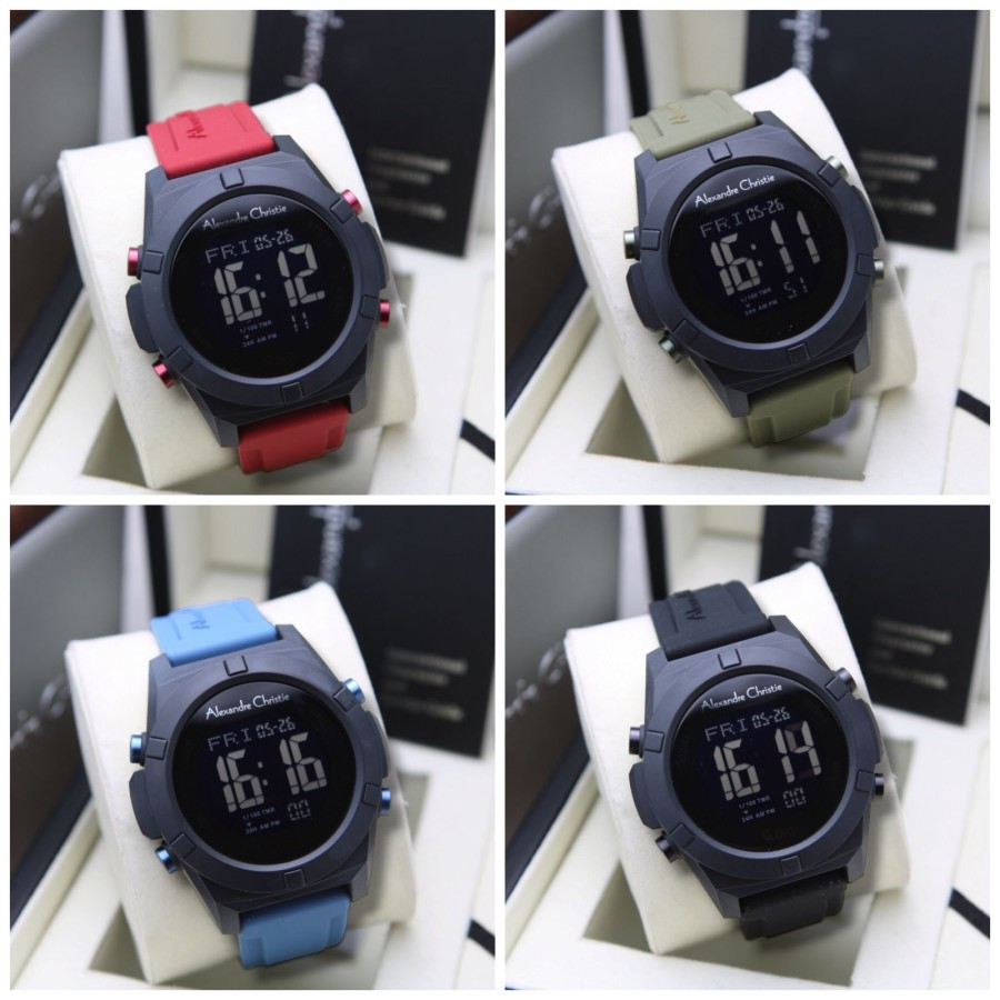 JAM TANGAN ALEXANDRE CHRISTIE AC 9371 KARET PRIA ORIGINAL