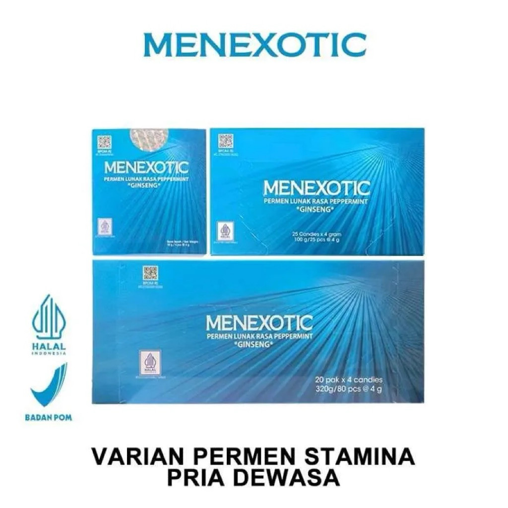 Menexotic Permen candy Asli  candy stamina BPOM  Berkualitas