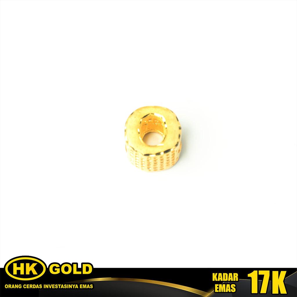 Liontin Emas 17K Pendant Huruf O HK GOLD