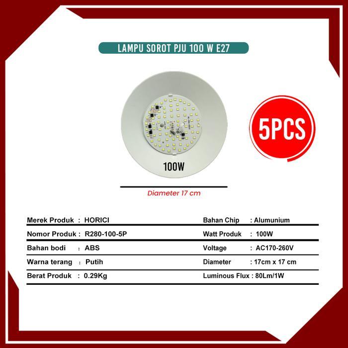 Kafiinmall 5Pcs Lampu PJU 50watt atau 100 watt 5PCS E27/Lampu Sorot Outdoor Indoor Fitting E27 Mudah