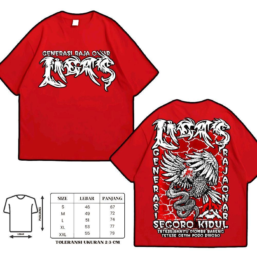 T-shirts Ligas Segoro Kidul Merah Bahan Combed Tebal Dan Halus Lembut Nyaman Hitam