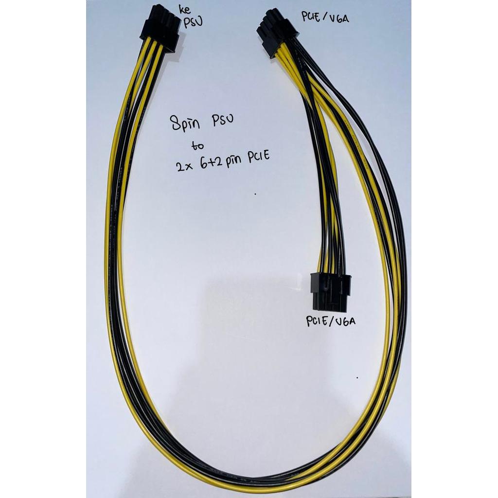kabel modular pcie 8 pin to dual 8pin 6+2 pin pcie kabel modular psu