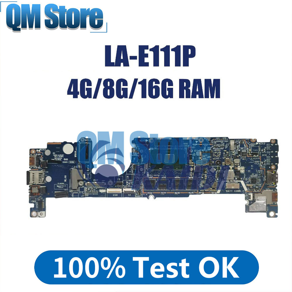 Notebook Motherboard For Dell Latitude 5289 7389 0KJKKG 07DCRR 04T8FJ LA-E111P Mainboard i3 i5 i7 7t