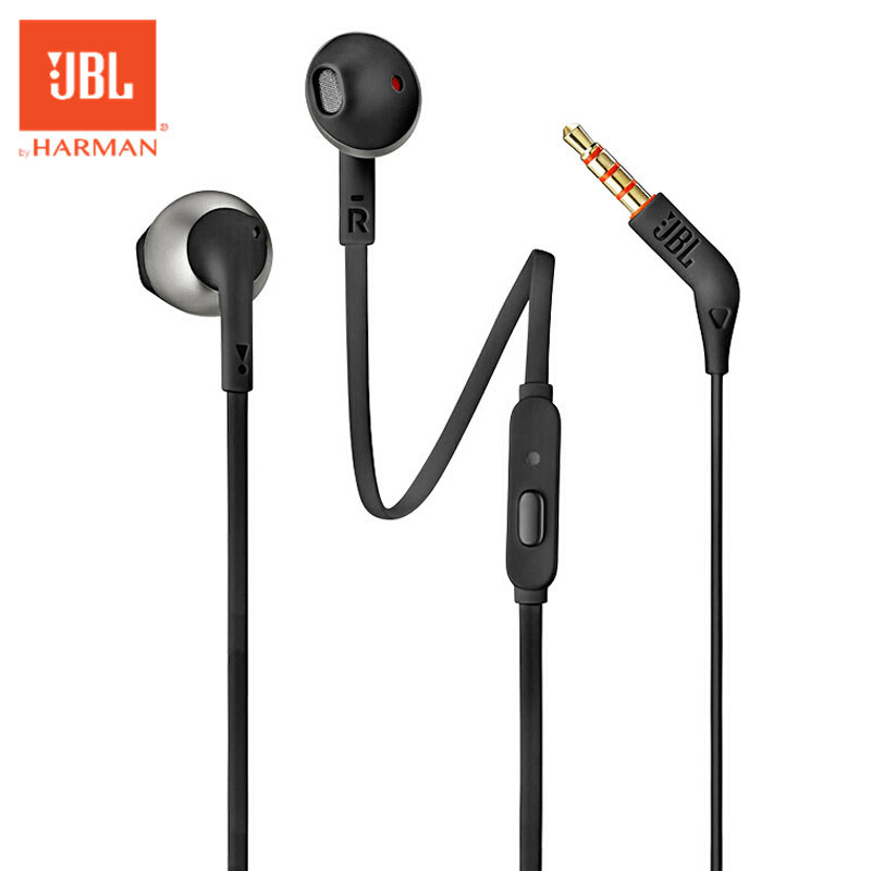 JBL T205 Officially Authorized -in-ear Headphones Built-in Microphone 3.5mm Interface Remote Control