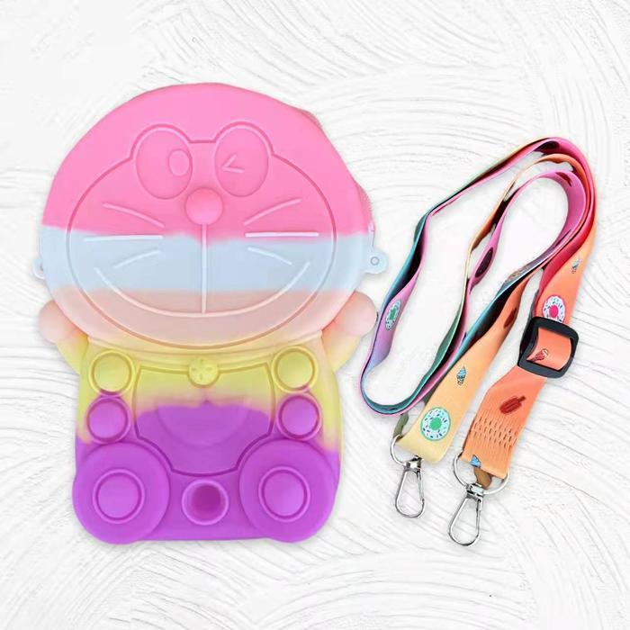 Tas Ransel Pop It Anak Doraemon Love Handbag Motif Karakter Impor Lucu - Doraemon