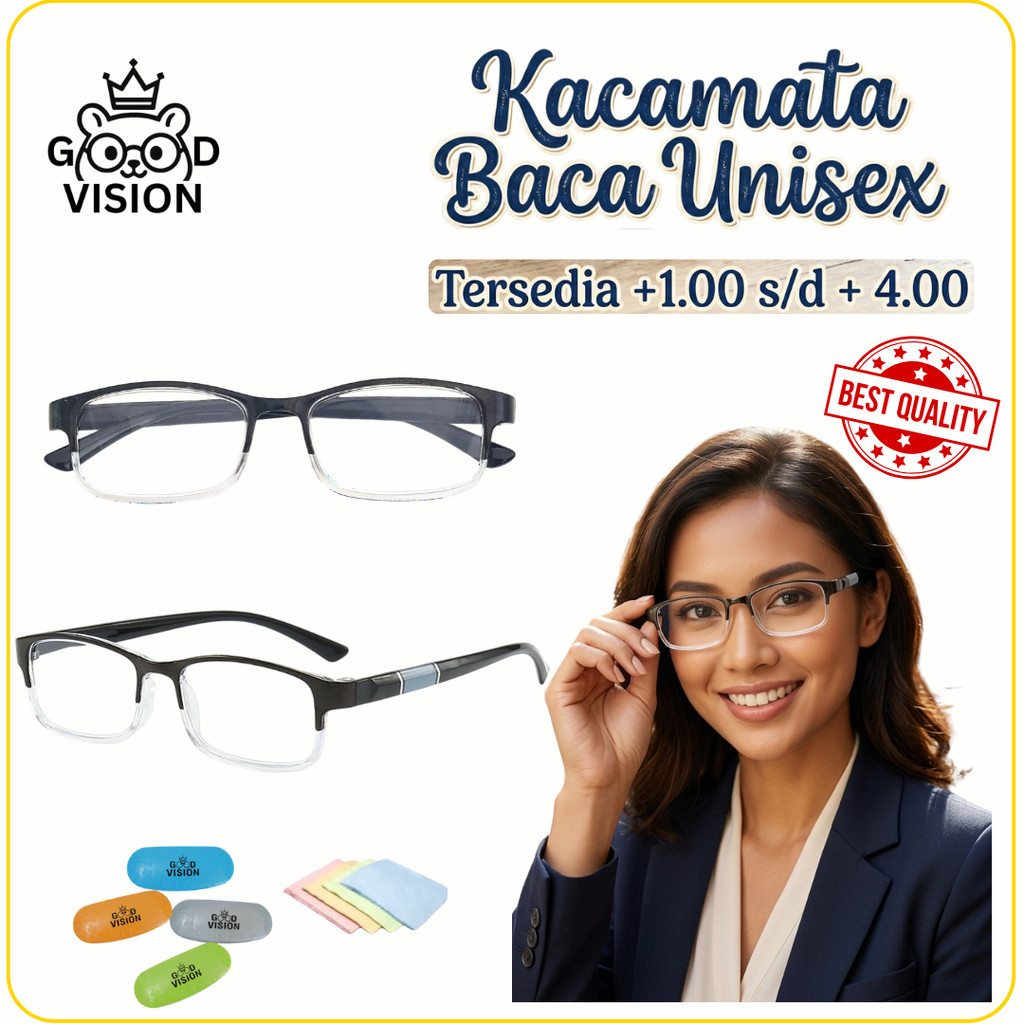 Kacamata Baca Plus Frame Lentur Kacamata  Plus Anti Radiasi +1.00 S/d + 4.00 Kacamata Kacamata Baca 