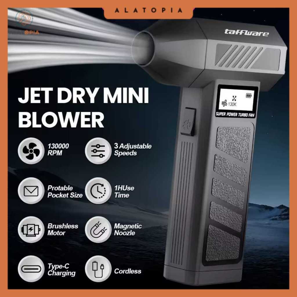 Taffware Mini Turbo Violent Air Blower Cordless Jet Portable 130000RPM - P30