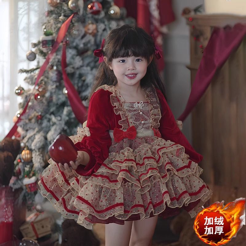 Gaun Anak yang Tebal#Gaun putri Lolita#Gaun ulang tahun pertama