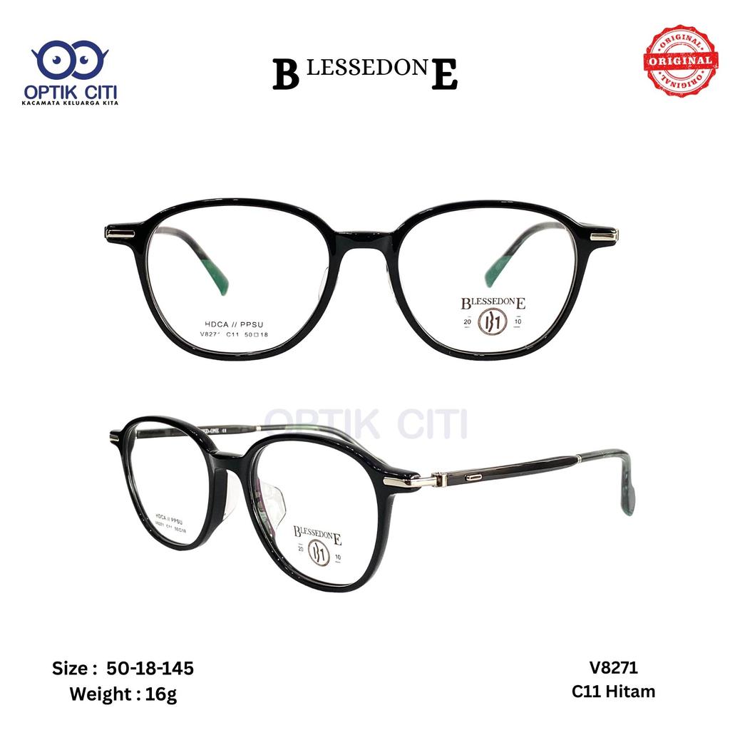 Frame Kacamata Pria Wanita Bulat Blessedone 8271 Original