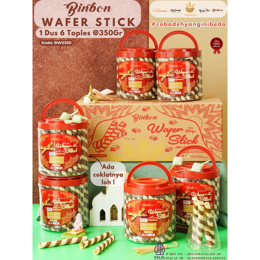 1 DUS ISI 6 TOPLES Astor Binbon Wafer Stick - Astor enak murah