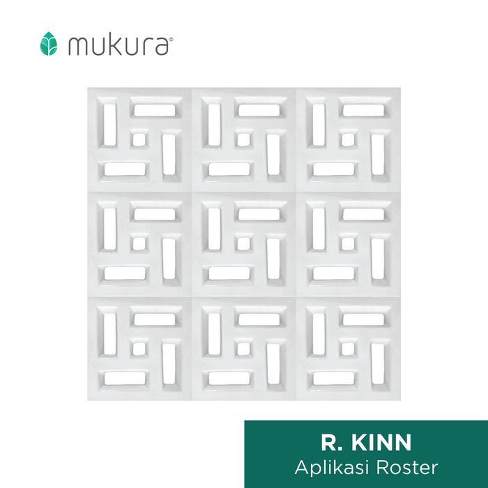 Roster Keramik Minimalis Anti Tampias Mukura Motif Kinn - Putih