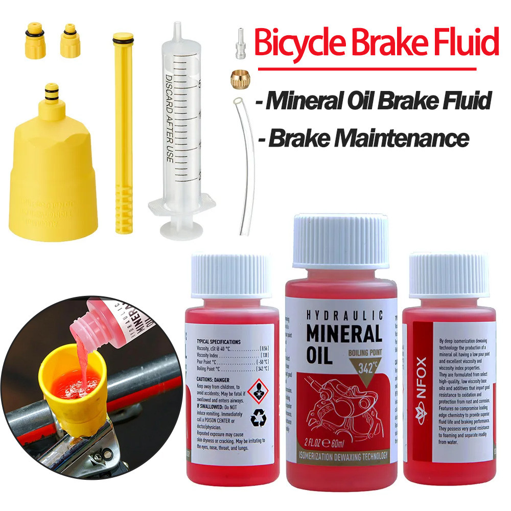 Minyak Rem Sepeda Mineral Sistem Hidrolik 60Ml untuk Sepeda Gunung Shimano 27Rd, Cairan Rem Cakram H