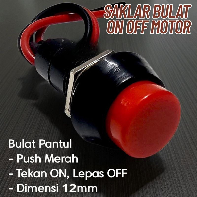 Saklar Bulat Motor Saklar Lampu Motor Bulat On Off Lampu Motor Switch Mobil Universal