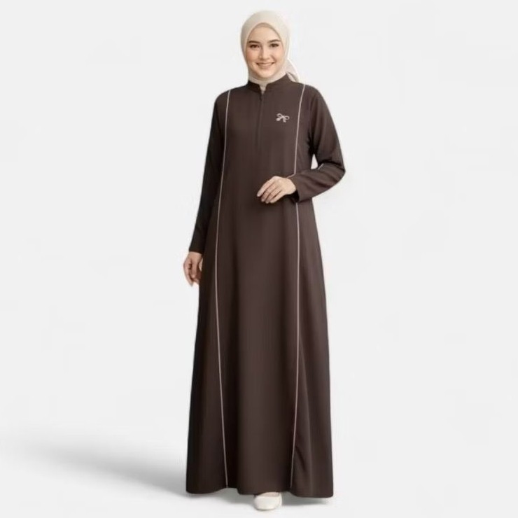 Gamis Wanita Dewasa Basic Dress Polos Casual Muslim II Gamis Polos Premium Sabrina Haji Dan Umrah