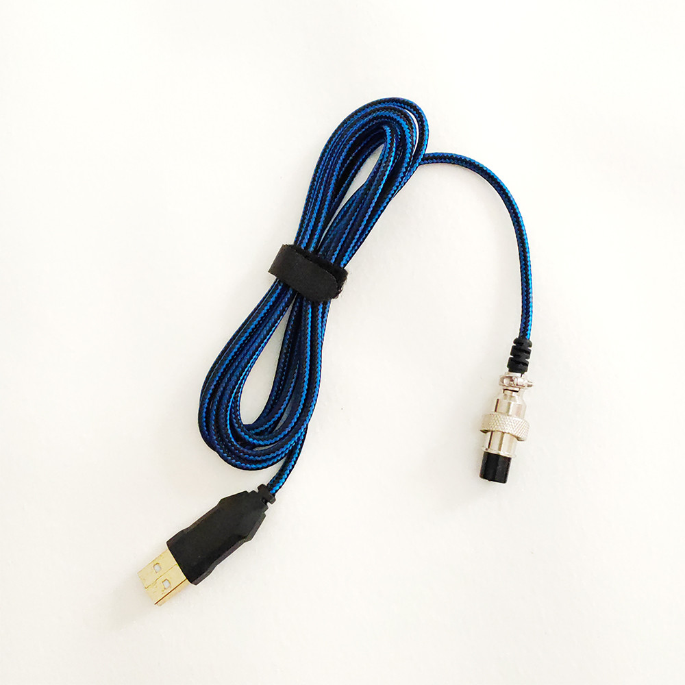 Replacement Blue Braided USB Cable PS4for MadCatz TE2  TE2+ Arcade Sticks 6ft long with Durable Avia