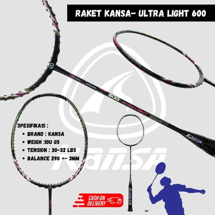 (Bagus Sport) RAKET BADMINTON KANSA ULTRA LIGHT SPESIAL - ULTRALIGHT 600, PAKETAN