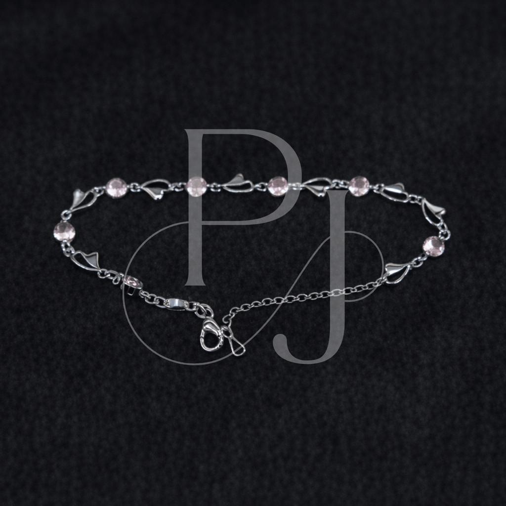 B-035 Moissanite Gelang Wanita  Quality Silver925 Lapis Rose Gold Bracelet By Prince Jewel