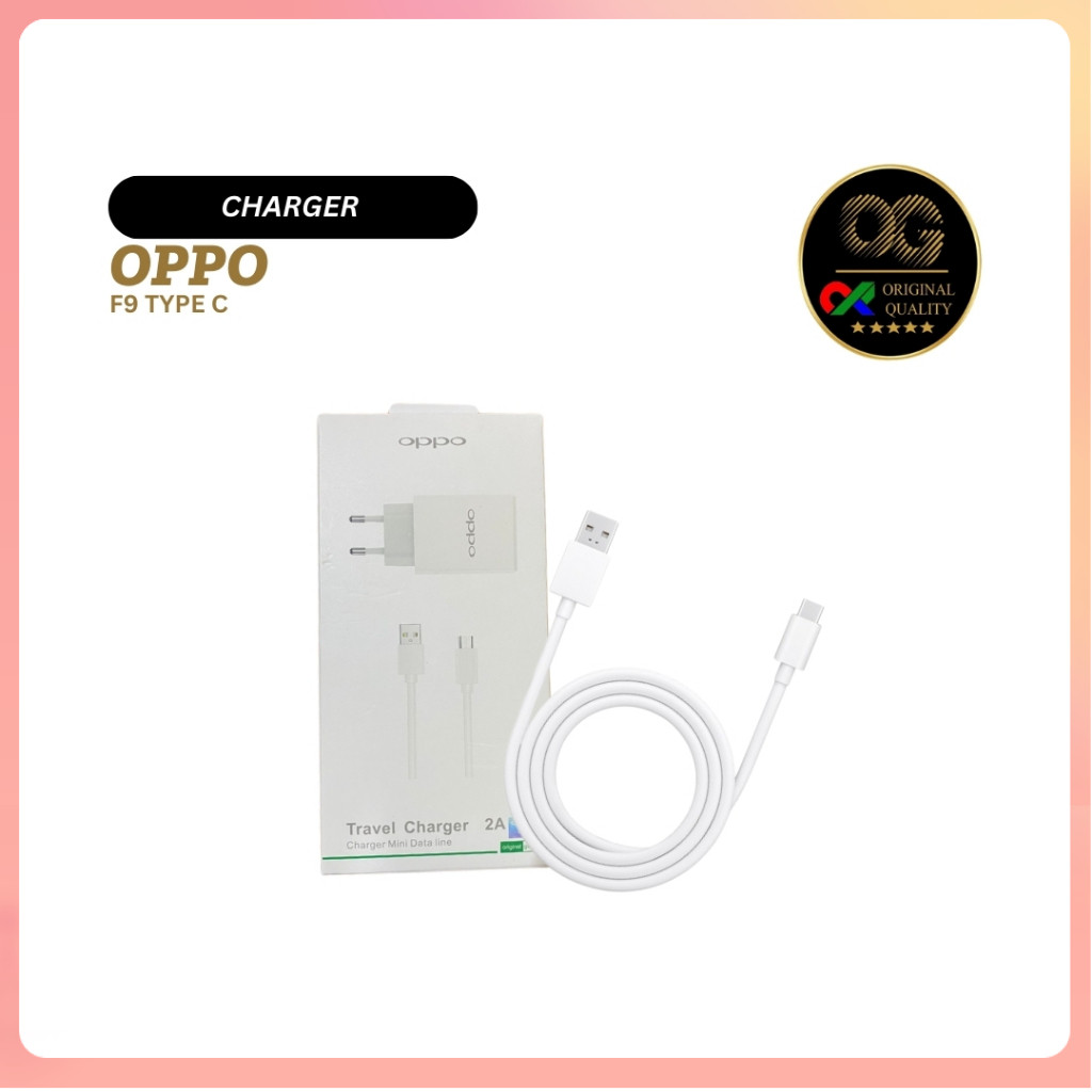 CHARGER TYPE C OPPO F9 BATOK PANJANG AAA Charger Original