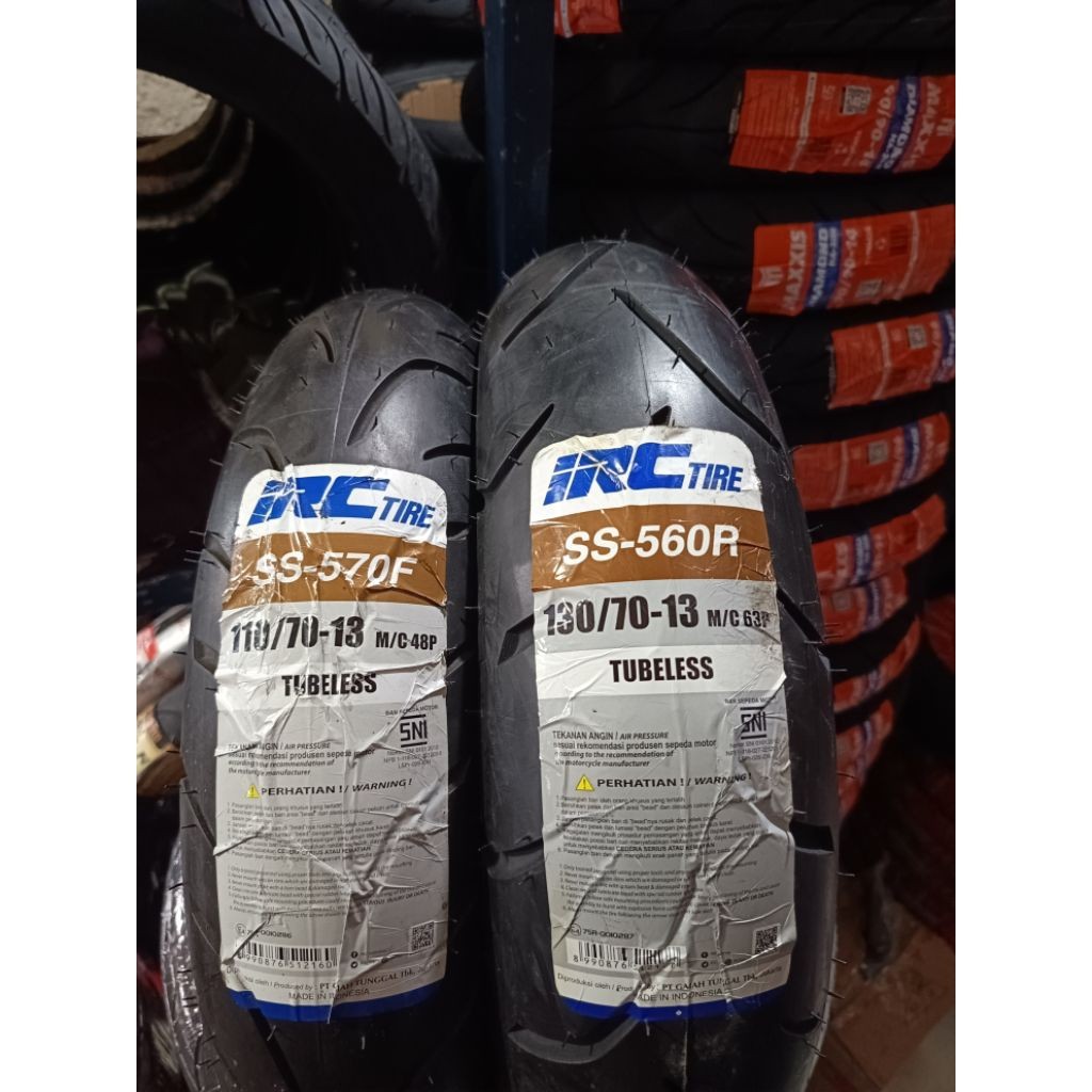 PAKET BAN IRC 130/70-13 110/70-13 IRC TUBELESS