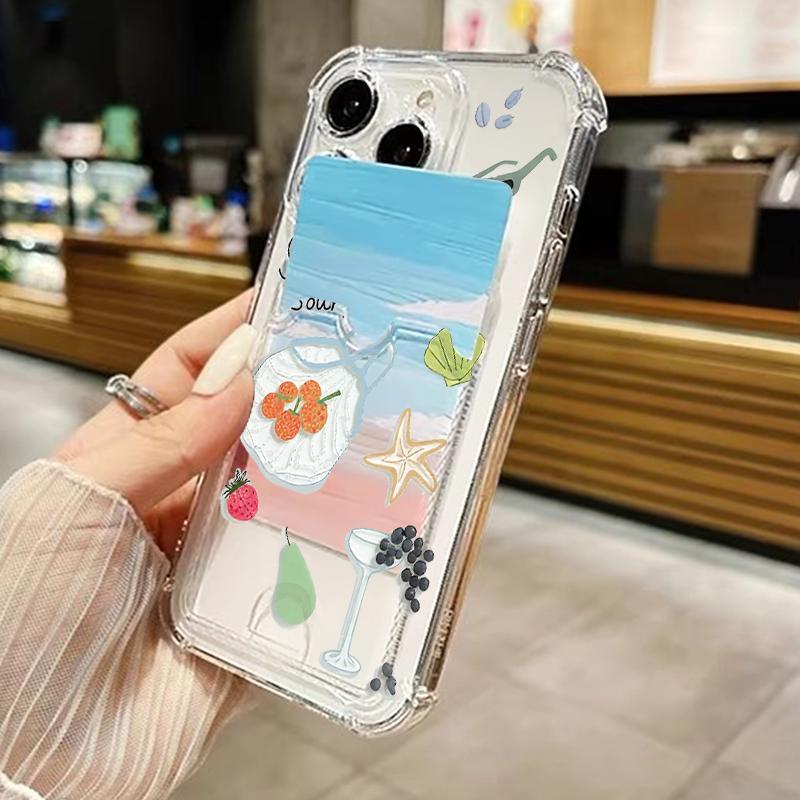 Softcase For Iphone Case 11 13 6 6S 6Plus Plus 7 Plus8 8 SE 2020 2022 XR Bening Anticrack Tumbuhan A