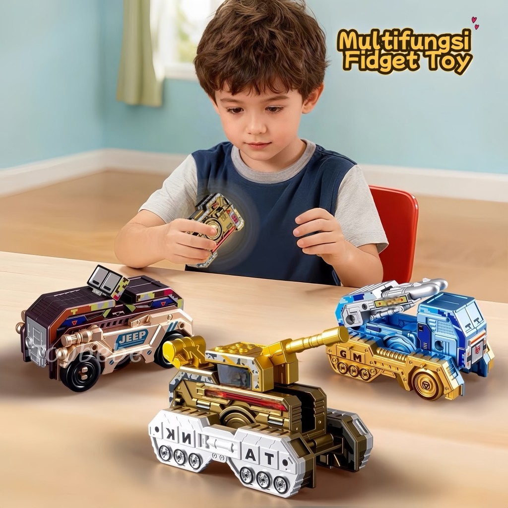 Mainan Fidget Pad Spinner Gasing Mainan Putar Bisa Berubah Bentuk Transformasi Toy Multifungsi Premi