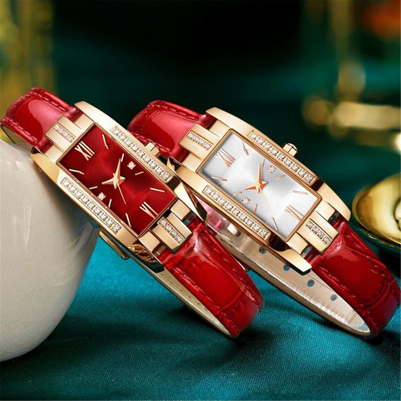 Jam Tangan Wanita Fashion Terbaru Mewah Berlian, Jam Hijau Kecil Desain Unik, Minimalis Elegan