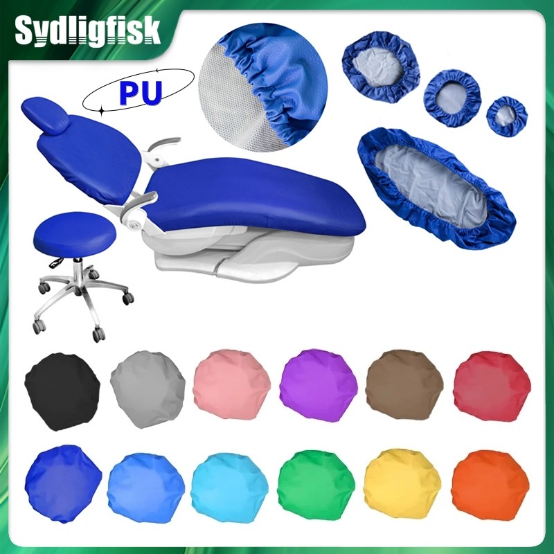 4Pcs/Set Sarung Kursi Gigi Unit Kulit PU Sarung Kursi Gigi Elastis Tahan Air Pelindung Kursi Peralat